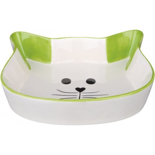 Миска Trixie для котів, у формі котячої мордочки, керамічна, 12 см, 250 мл TX-24494 фото