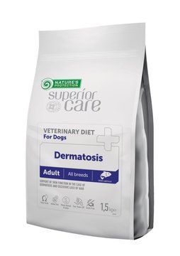 Nature's Protection Superior Care Veterinary Diet Dermatosis Salmon Adult All Breeds Сухий беззерновий корм для здоров'я шкіри, шерсті собак з лососем, 1,5 кг NPSCVET47580 фото