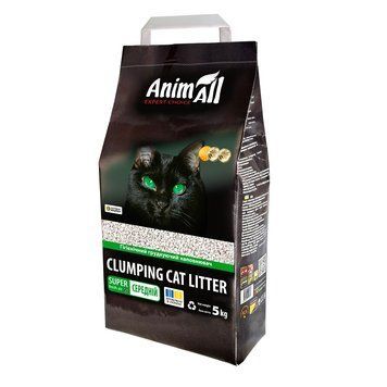Бентонітовий наповнювач AnimAll без запаху середня фракція, для котів, 5 кг 65253 фото