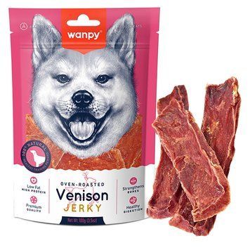 Wanpy Venison Jerky ВАНПІ В&rsquo;ЯЛЕНА ОЛЕНИНА З КАЧКОЮ СЛАЙСИ ласощі для собак VA-01H фото