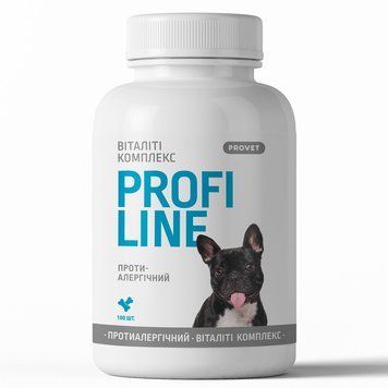 Вітаміни Provet Profiline для собак, Віталіті Комплекс протиалергічний, 100 таб. 4823082431663 фото