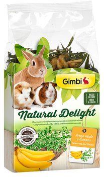 Трав'яний мікс GimBi Natural Delight для гризунів, овес і банан, 100 г 2.210148/14798 фото