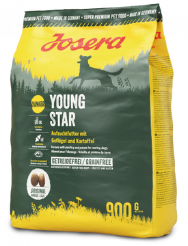 Сухий беззерновий корм для цуценят Josera YoungStar Формула з птицею і картоплею 0,9 кг 100615 фото