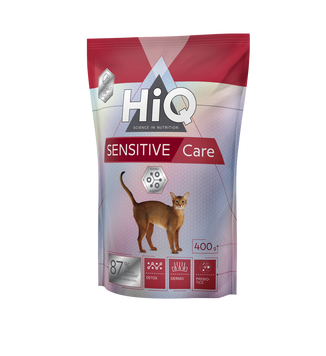 HiQ Sensitive Care Сухий корм для дорослих котів з чутливим травленням, 400 г HIQ46452 фото