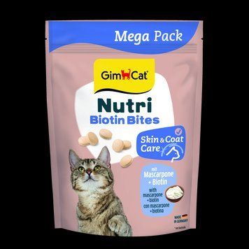 Вітаміни GimCat Nutri Biotin Bites для дорослих котів для покращення стану шкіри та шерсті з маскарпоне та біотином 425 г 1111194545 фото