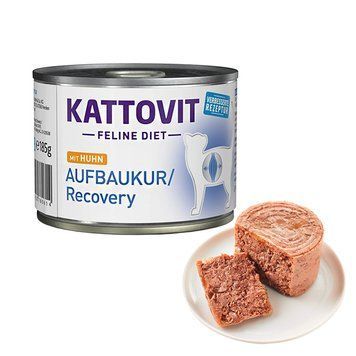 Kattovit Veterinary Recovery КАТТОВІТ РЕКАВЕРІ повнораціонний беззерновий вологий дієтичний корм для котів у період відновлення, банка 185г 78061 фото