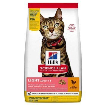 Hill's SCIENCE PLAN Adult Light Сухий корм для схильних до зайвої ваги дорослих котів, з куркою, 1,5 кг 604080 фото