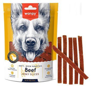 Wanpy Soft Beef Jerky Slices ВАНПІ В&rsquo;ЯЛЕНА ЯЛОВИЧИНА З КАЧКОЮ СЛАЙСИ лакомство для собак МA-04S фото