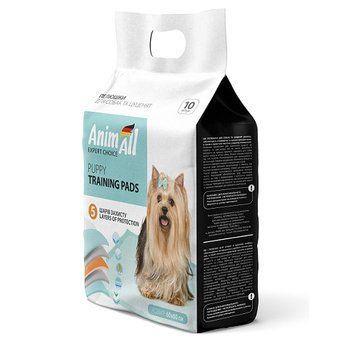 Пелюшки AnimAll Puppy Training Pads для собак і цуценят, 60 х 60 см, 10 штук 130668 фото