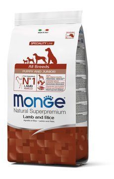 Сухий корм Monge Dog All breeds Puppy & Junior для цуценят всіх порід з м'ясом Ягнятини 70011259 фото