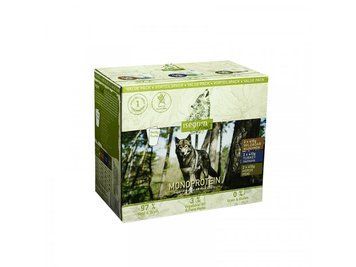 Вологий корм ISEGRIM Pouch Roots Monoprotein Multipack для собак, набір з різними смаками 95757 фото