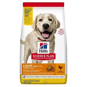 Hill&rsquo;s SCIENCE PLAN Adult Light Large Breed Сухий корм для схильних до зайвої ваги дорослих собак великих порід, з куркою, 14 кг 604372 фото