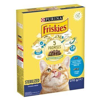 Сухий корм FRISKIES Sterilized для дорослих Кастровані/Стерилізовані з лососем, тунцем та овочами 270г 7613035352346 фото
