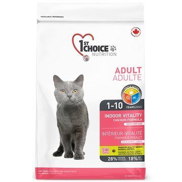 1st Choice Adult Indoor Vitality Chicken ФЕСТ ЧОЙС КУРКА ВІТАЛІТІ сухий суперпреміум корм для котів ФЧККВ2,72 фото