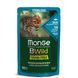 Вологий корм Monge Cat Bwild Grain Free Wet Sterilised з тунцем та креветкою для стерилізованих кішок та котів 70012799 фото 1