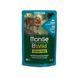 Вологий корм Monge Cat Bwild Grain Free Wet Sterilised з тунцем та креветкою для стерилізованих кішок та котів 70012799 фото 1