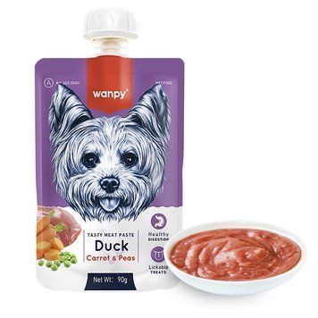 Wanpy Duck Carrot & Pea ВАНПІ КРЕМ-ПЮРЕ КАЧКА З МОРКВОЮ рідкий корм для собак RA-63 фото