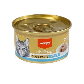 Wanpy Gourmet Gold Paste Chicken ВАНПІ КУРКА консерви для котів паштет, банка 85г TNC-24 фото