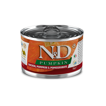 Вологий корм Farmina N&D Grain Pumpkin Chicken Adult Mini для собак дрібних порід, гарбуз/курка/гранат, 140 г 160586 фото