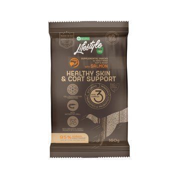 Nature's Protection Lifestyle Grain Free Salmon Healthy Skin&Coat Support Беззернові ласощі для собак з лососем, 160 г KIKNPLS47206 фото