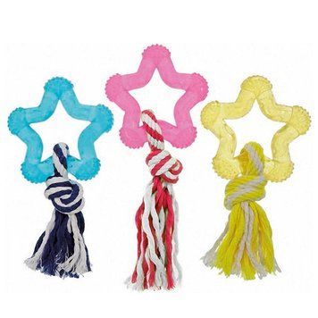 Flamingo Good4Fun Star With Rope ФЛАМІНГО ГУД ФО ФАН ЗІРКА З МОТУЗКОЮ іграшка для собак, TPR-гума 1031005 фото