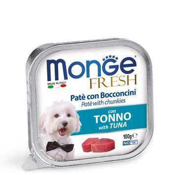 Паштет Monge Dog Wet FRESH зі шматочками м&rsquo;яса Тунця 70013017 фото