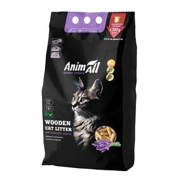 Деревний наповнювач AnimAll АнімАллс з ароматом лаванди, для котів, 2,8 кг 111283 фото