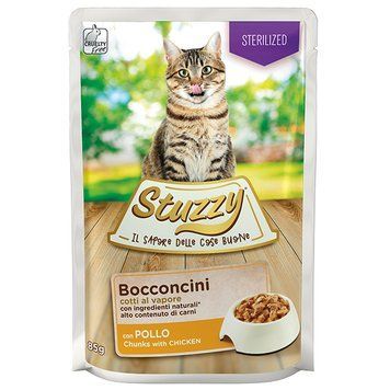 Stuzzy Cat Sterilized Chicken ШТУЗІ СТЕРІЛАЙЗИД КУРКА в соусі консерви для стерилізованих котів, вологий корм, пауч 85г 1043059 фото