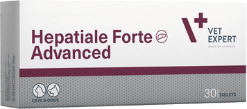 Vet Expert Hepatiale Forte Advanced Нутрицевтична добавка для підтримання та захисту функцій печінки у котів і собак, 30 таб. New 208971 фото