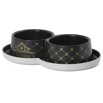 Moderna Double Trendy Dinner Luxurious МОДЕРНА ЛАКШЕРІЗ подвійна миска для котів, 2х350мл H136015AA фото