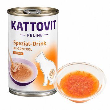 Kattovit Veterinary Urinary Drink КАТТОВІТ УРІНАРІ дієтичний напій для котів із захворюваннями нижніх сечовивідних шляхів, банка 135мл 77362 фото