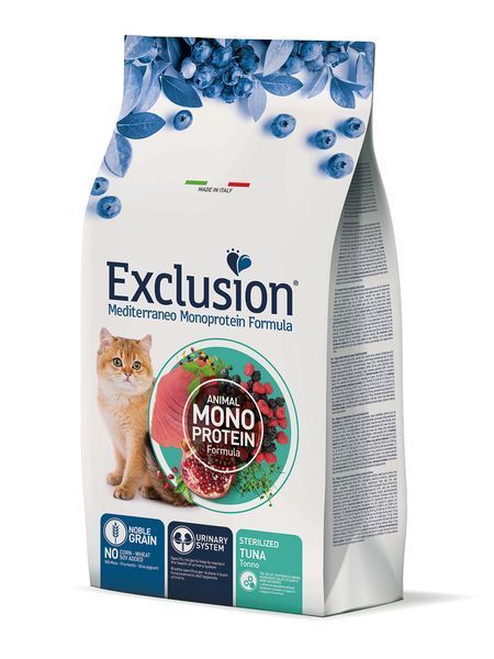 Exclusion Mediterraneo Monoprotein Formula Сухий корм з тунцем для стерилізованих котів 05201 фото