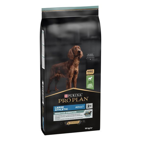 Сухий корм PRO PLAN Large Athletic Adult 2+ Sensitive Digestion для дорослих собак великих порід атлетичної статури, з чутливим травленням, з ягням, 14 кг 7613035415591 фото