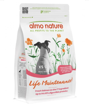 Almo Nature Life Maintenance XS-S для дорослих собак маленьких порід зі свіжим лососем 705 фото
