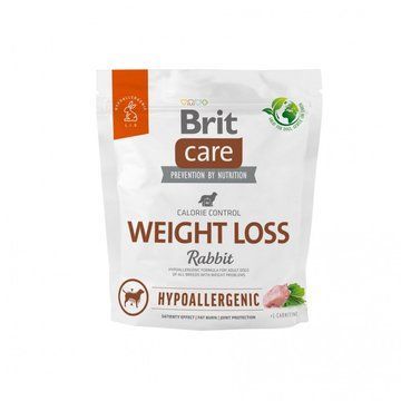 Сухий корм Brit Care Dog Hypoallergenic Weight Loss для собак із зайвою вагою, гіпоалергенний з кроликом, 1 кг 8595602559183 фото