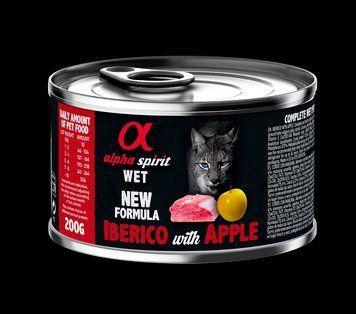 Повнораціонний вологий корм Alpha Spirit Iberian Pork with Apple зі свининою та яблуками для дорослих котів 200 г as311254 фото