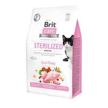 Сухий корм Brit Care Cat GF Sterilized Sensitive для стерилізованих котів з чутливим травленням, з кроликом, 400 г 8595602540778 фото
