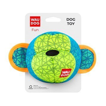 Іграшка для собак WAUDOG Fun, "Мавпа", Ш 16 см, Дл 10 см блакитний 62032 фото