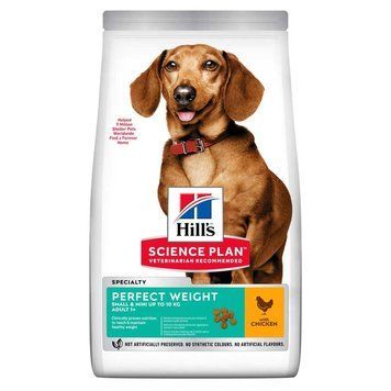 Hill&rsquo;s SCIENCE PLAN Adult Perfect Weight Small&Mini Сухий корм для підтримки ваги дорослих малих та мінатюрних собак, з куркою, 1,5 кг 604255 фото