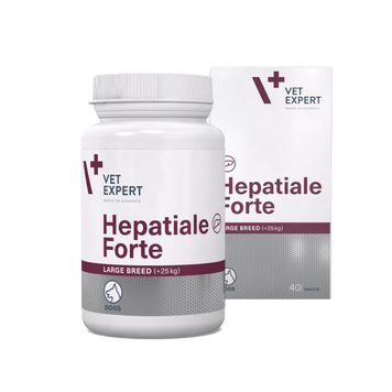 Vet Expert Hepatiale Forte Large Breed Нутрицевтична добавка для підтримання та захисту функцій печінки у собак великих порід, 40 таб. 208964 фото