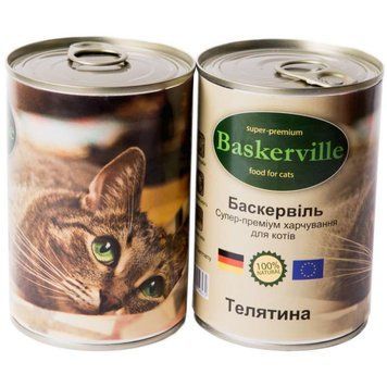 Baskerville Корм для котів Телятина (400г) 21549 фото
