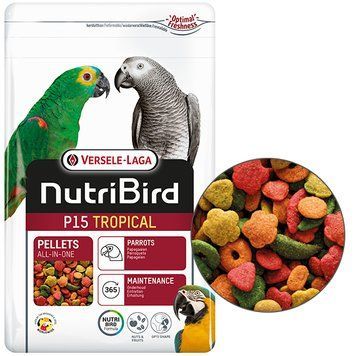 Versele-Laga NutriBird P15 Tropical ВЕРСЕЛЕ-ЛАГА НУТРІБЕРД P15 ТРОПІКАЛ повнораціонний екструдований корм для великих папуг 221280 фото