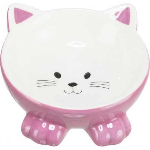 Миска Trixie Котик для котів, ергономічна, керамічна, 14 см, 150 мл TX-24807 фото