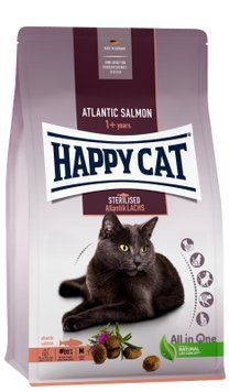 Сухий корм Happy Cat Sterilised Atlantik Lachs для дорослих стерилізованих котів зі смаком лосося, 10 кг 70581 фото