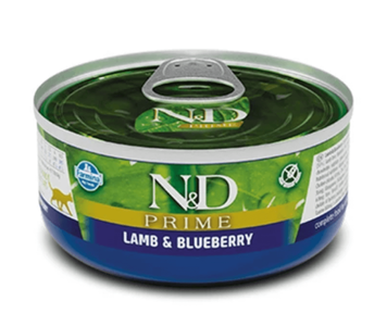 Вологий корм Farmina N&D Grain Free Prime Lamb Adult для котів, беззерновий з ягням та чорницею 70 г 160600 фото