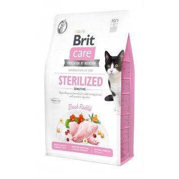 Сухий корм Brit Care Cat GF Sterilized Sensitive для стерилізованих котів з чутливим травленням, з кроликом, 2 кг 1111162358 фото