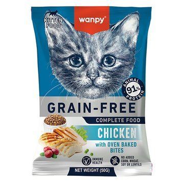 Сухий беззерновий корм Wanpy Kitten Grain Free Chicken для кошенят CFC-02-0,05 фото