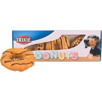 Ласощі Trixie Donuts для собак, набір з різних смаків, натуральна шкіра 10 см, 100 г TX-31335 фото