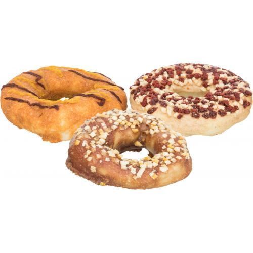 Ласощі Trixie Donuts для собак, набір з різних смаків, натуральна шкіра 10 см, 100 г TX-31335 фото