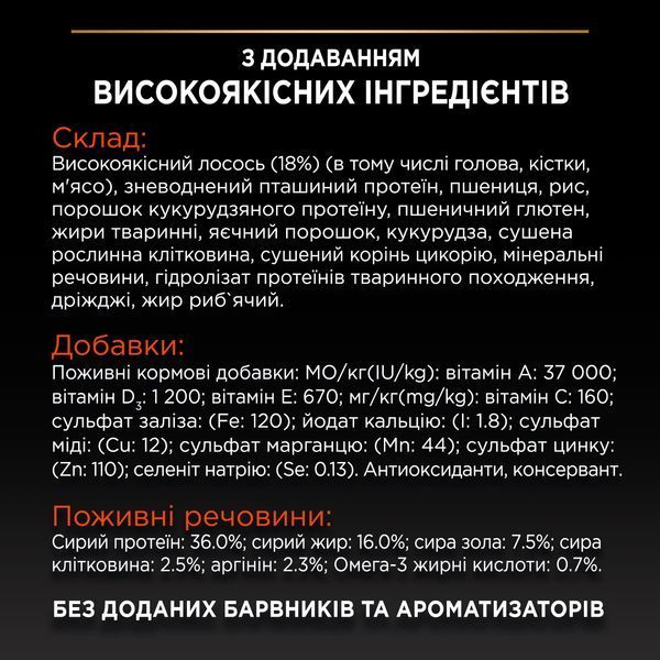 Сухий корм PRO PLAN Adult 1+ Vital Functions для дорослих котів, з лососем, 1,5 кг 7613036508193 фото